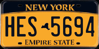 NY license plate HES5694