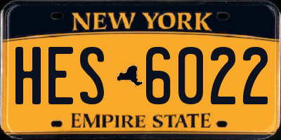 NY license plate HES6022