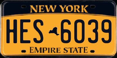 NY license plate HES6039