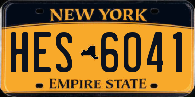 NY license plate HES6041