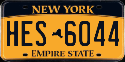 NY license plate HES6044