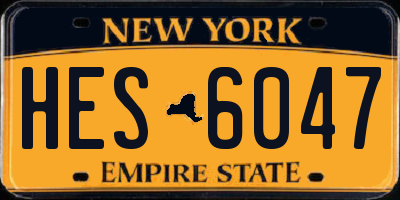 NY license plate HES6047