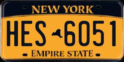 NY license plate HES6051