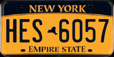 NY license plate HES6057