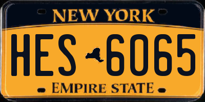 NY license plate HES6065
