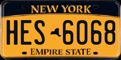 NY license plate HES6068