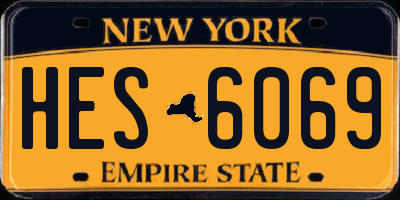 NY license plate HES6069