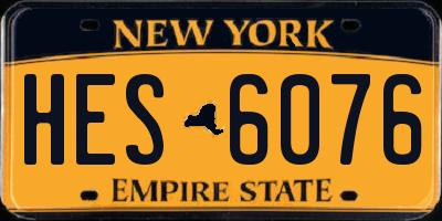NY license plate HES6076
