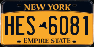 NY license plate HES6081