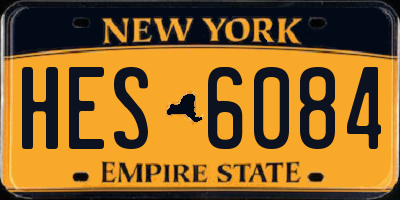 NY license plate HES6084
