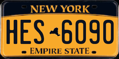 NY license plate HES6090