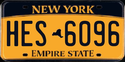 NY license plate HES6096