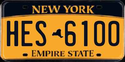NY license plate HES6100