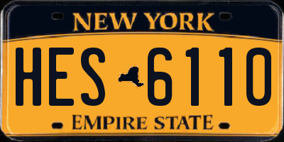 NY license plate HES6110