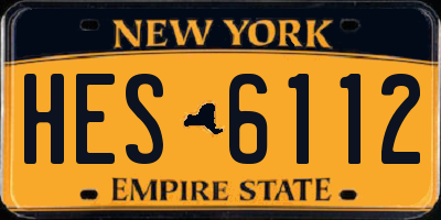 NY license plate HES6112