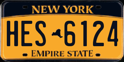 NY license plate HES6124