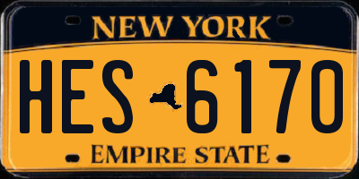 NY license plate HES6170
