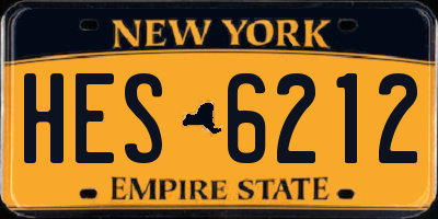 NY license plate HES6212