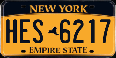 NY license plate HES6217