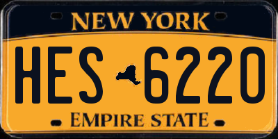 NY license plate HES6220