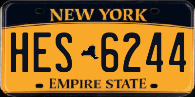 NY license plate HES6244
