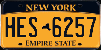 NY license plate HES6257