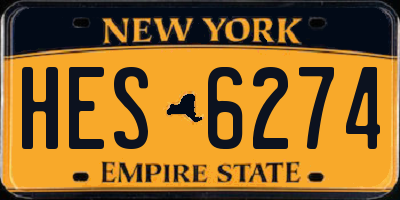 NY license plate HES6274