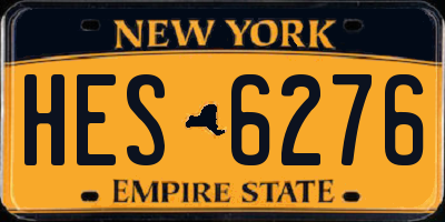 NY license plate HES6276