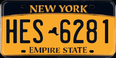 NY license plate HES6281
