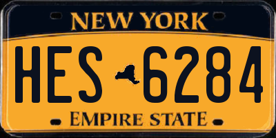 NY license plate HES6284