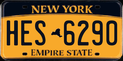 NY license plate HES6290