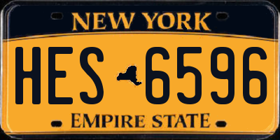 NY license plate HES6596