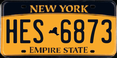 NY license plate HES6873