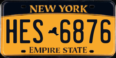 NY license plate HES6876
