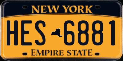 NY license plate HES6881