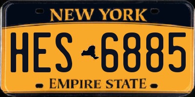 NY license plate HES6885