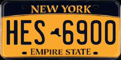 NY license plate HES6900