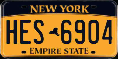 NY license plate HES6904