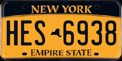 NY license plate HES6938