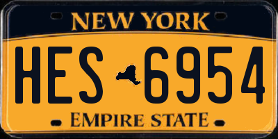 NY license plate HES6954