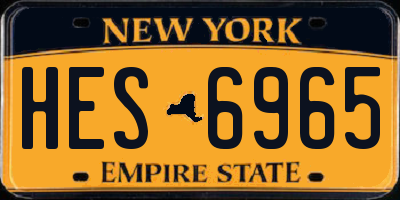 NY license plate HES6965