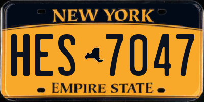 NY license plate HES7047