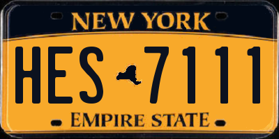 NY license plate HES7111