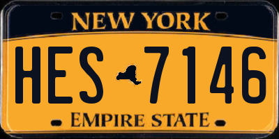 NY license plate HES7146
