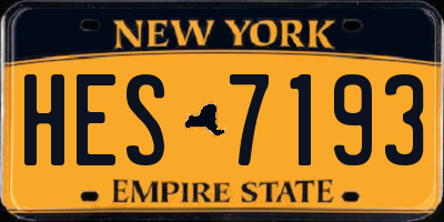NY license plate HES7193
