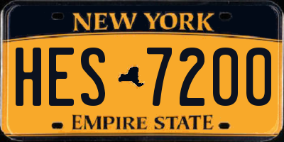 NY license plate HES7200