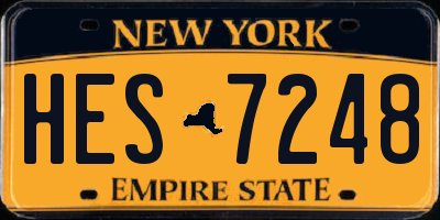 NY license plate HES7248