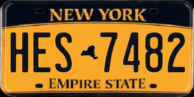 NY license plate HES7482