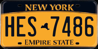 NY license plate HES7486