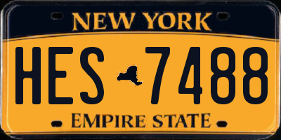 NY license plate HES7488